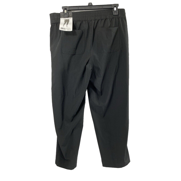 Rafaella Pants Womens Medium Black Comfort Cropped Slacks‎ Lightweight Pockets - Picture 2 of 8